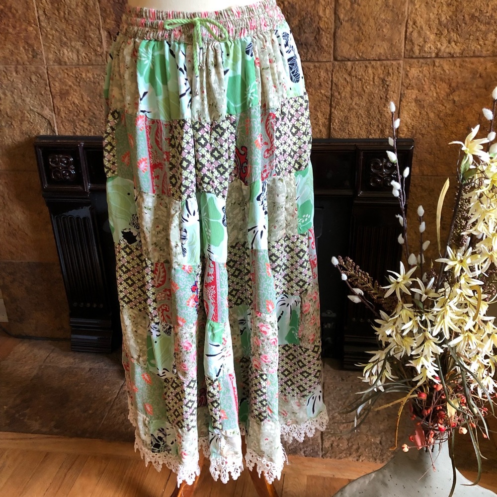 Beautiful jackpot maxi patchwork skirt.
